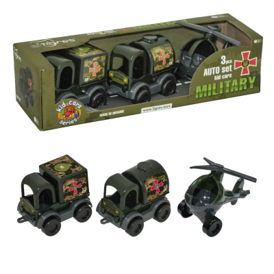 Набір машинок Kid cars: Військова техніка, 3 шт. TIGRES 39998