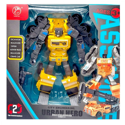 Робот Urban Hero будтехніка (ЖОВТИЙ) YuTeng TOYS 908-2B1/2/3/4/5/6
