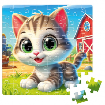 Пазли De.tail. Кумедне кошеня 64 деталі Vladi Toys DT1234-24