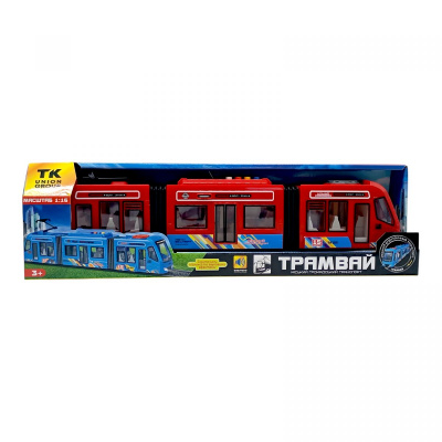 Трамвай автоексперт (Червоний) (підсвічування, звуки, інерція, рухомі частини) TK Group 60147