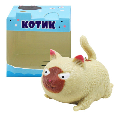 Іграшка-антистрес Котик, бежевий MIC TL-003