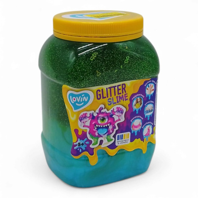 Слайм-антистрес Lovin: Big slime, 1150 мл, БІРЮЗОВИЙ ПЕРЛАМУТР + ЗЕЛЕНИЙ Lovin 80160