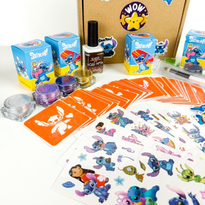 Набір для біо-тату "Wow Box Стіч" wow-box-stich-5 для 5 дітей
