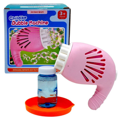 Пістолет з мильними бульбашками, рожевий MIC BIGBB079