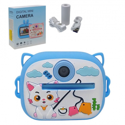 Фотоапарат-термопринтер Котик (блакитний) MIC C72975