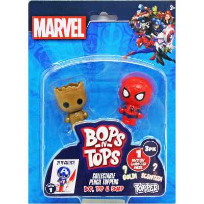 Набір топерів для олівців Герої Marvel (3 шт) вид 1 Sambro MAR-3980-KV-FO