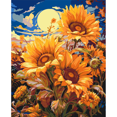 Картина по номерах Букет соняшників 40x50 см Origami LW04070