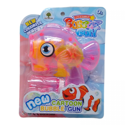 Пістолет з мильними бульбашками Рибка (рожевий) GOLD TREE TOYS JNH806