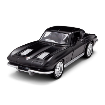 Автомодель - CHEVROLET CORVETTE SPLIT WINDOW 1963 (матовий чорний) TechnoDrive 250411U