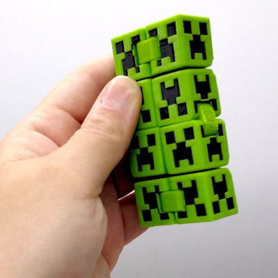 Брелок 3d друк КУБ НЕСКІНЧЕННОСТІ (КРІПЕР), Майнкрафт / Minecraft, KEYCHAIN MIC СВ002