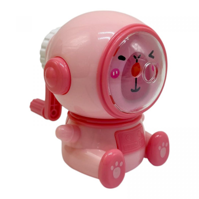 Стругачка механічна Capybara-КОСМОНАВТ (Рожевий) MIC 18148