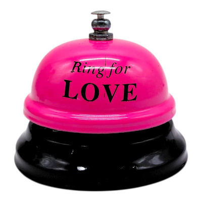 Дзвіночок настільний  LOVE (РОЖЕВИЙ) MIC PR2368