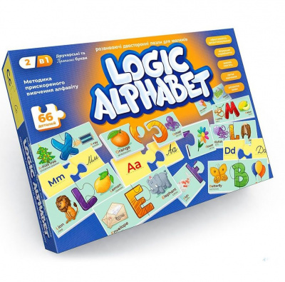 Розвиваючі пазли Logic Alphabet, англо-український Dankotoys G-LoA-01-04U