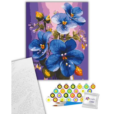 Картина по номерах Сині фіалки 40x50 см Art Craft 13097-AC