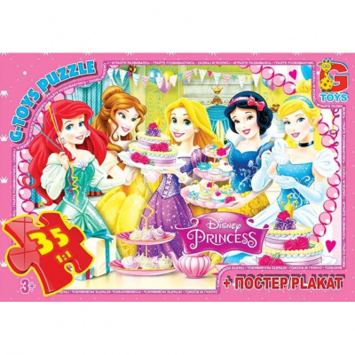 Пазли Принцеси Дісней + постер, 35 елем. Gtoys PD89