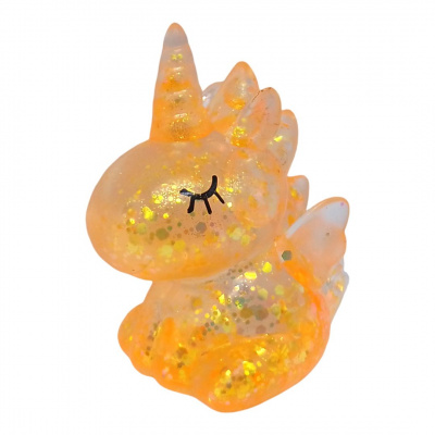 Антистрес жуйка-тягучка Єдиноріг (помаранчевий) MIC MS24-3-378