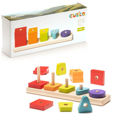 Деревʼяна іграшка Геометричний сортер Cubika 15320
