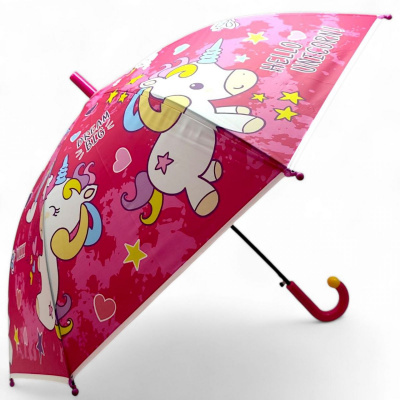 Парасолька дитяча (довжина 65 см, діаметр - 75 см) фуксія MIC C68530