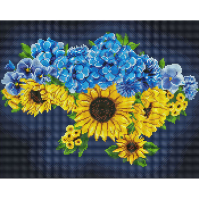 Алмазна мозаїка "Квітуча Україна" ©Mariia Davydova AMO7874, 40х50см