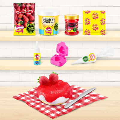 Ігровий набір зі слаймами SLIME MART серії Shopping Bag – ПОЛУНИЧНИЙ ЧИЗКЕЙК Slime Mart 15901A