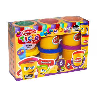 Тісто для ліплення Master-Do, 6 банок по 50 г (укр) Dankotoys TMDB-01-01U