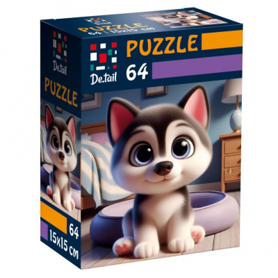 Пазли De.tail. Малюк хаскі 64 деталі Vladi Toys DT1234-16
