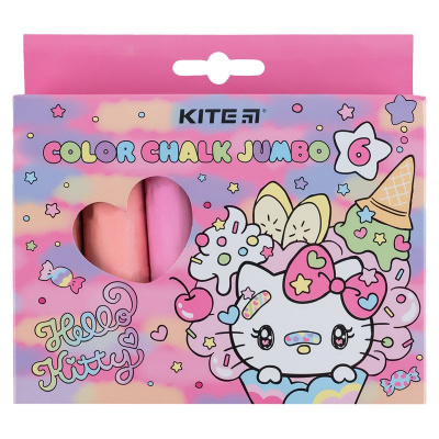 Крейда кольорова Jumbo, 6 кол. HK Kite HK24-073
