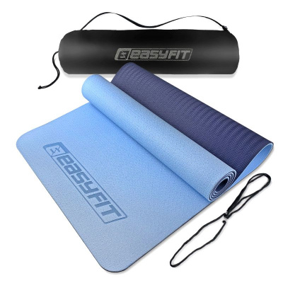 Килимок для йоги (блакитний з синім) в чохлі EasyFit EF-1924s- LBBL