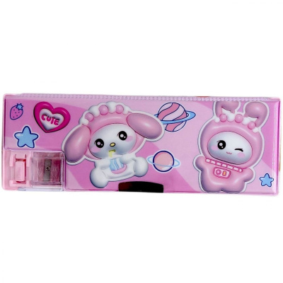 Пенал пластиковий з стругачкою MYMELODY, Мелоді / KUROMI, Куромі MIC 45407