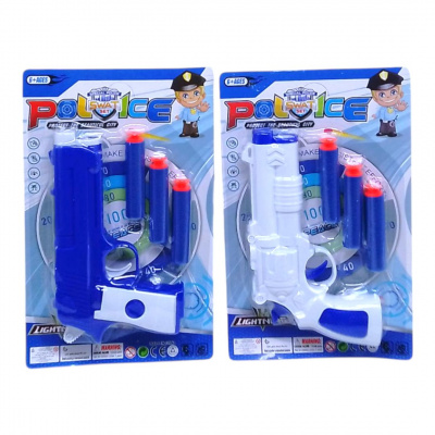 Пістолет дитячий 17 см, кулі-присоски поролонові 3 шт, мікс, 1 штука MIC 510AB