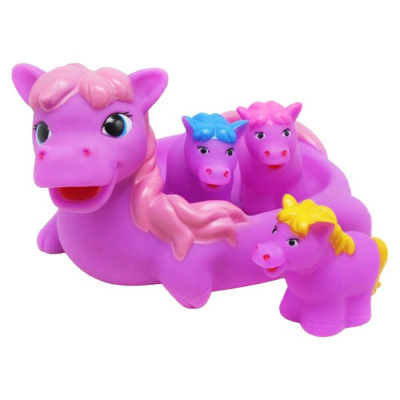 Набір іграшок для ванни Родина єдинорогів (4 шт) Bibi Toys 760875BT