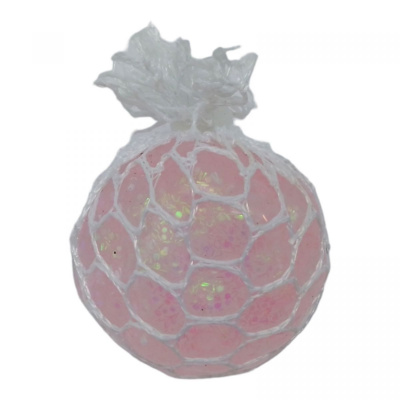 Іграшка-антистрес з блискітками Mesh Squish Ball: Ніжність (рожевий) MIC KA-23-62