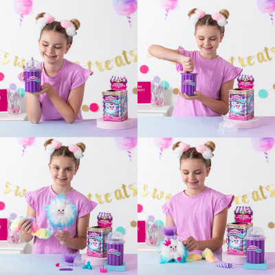 Мʼяка іграшка-сюрприз Cotton Candykins: Пухнастий улюбленець, блакитний Cotton Candykins 27301