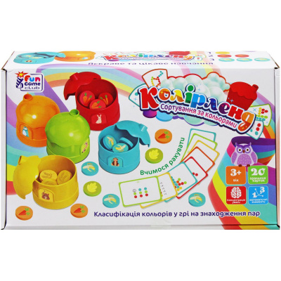 Гра Колірленд 20 карток, 5 боксів-будиночків Fun Game 56703