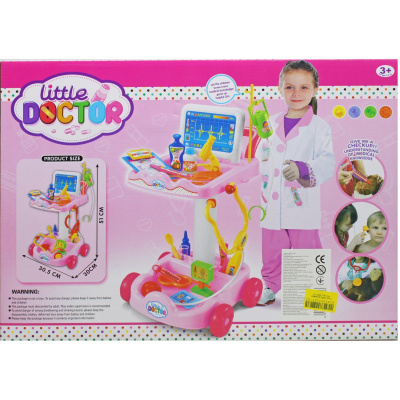 Лікарський набір з візком Little Doctor (рожевий) DE SHENG DA TOYS 606-1/5