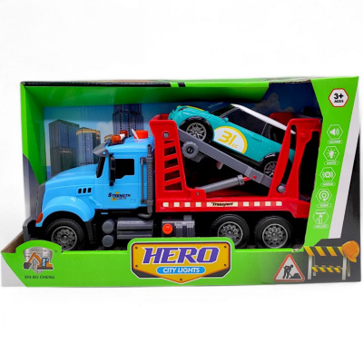Машина музична Hero Автовоз, з машинками (блакитна) xin bo cheng 687-47A
