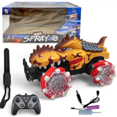 Машинка на радіокеруванні Динозавр, світло, пар (помаранчевий) ZJ TOYS ZJ238-50A