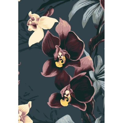 Картина по номерах Візерункові орхідеї 28x40 см Riviera Blanca RB-0598