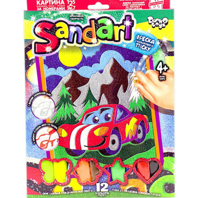 Фреска з кольорового піску Sandart Авто Dankotoys SA-02-01U,02U,03U...10U