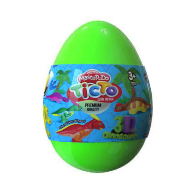 Набір креативної творчості "Тісто для ліплення Master Do" Dinosaurs EGGS ТМD-08-01U  Зелений