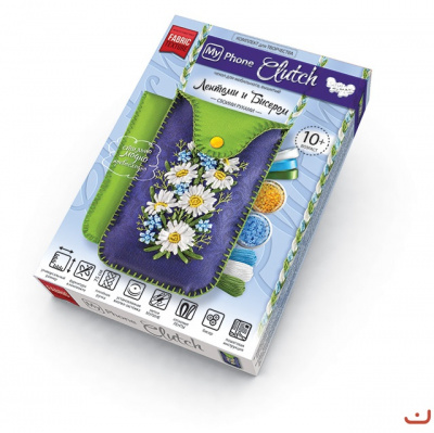 Комплект для творчості, чохли з вишивкою стрічками, My Phone Clutch Dankotoys МРСL-01-01