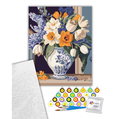 Картина по номерах Весняні квіти 40х50 см Art Craft 13154-AC