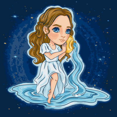 Картина за номерами "Знаки зодіаку. Водолій" ©VIKTORIA.GRO.ART 10086-AC 40х40 см