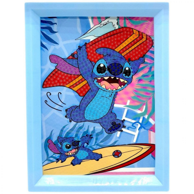Алмазна мозаїка в рамці Стіч / Stitch (БЛАКИТНИЙ) MIC mzsti