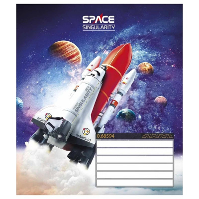 Зошит учнівський "Space singularity" 012-3384L-2 в лінію, 12 аркушів
