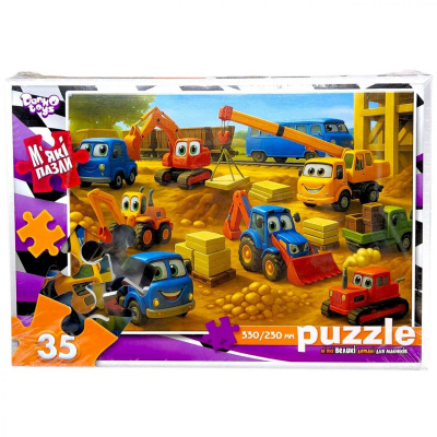 МʼЯКІ ПАЗЛИ 35 ЕЛЕМЕНТІВ (БУДІВЕЛЬНА ТЕХНІКА) Dankotoys S35-11-01,02,03,04...16