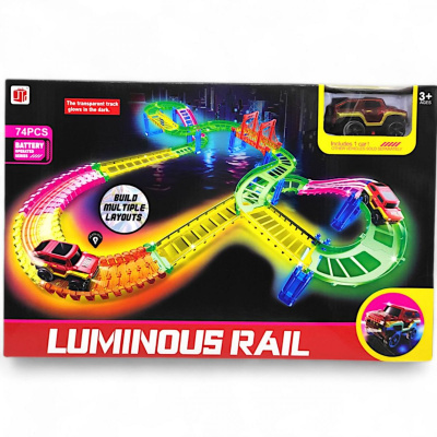 Трек Luminous Rail, світиться в темряві, 1 машинка, 74 елементи MIC 888-132
