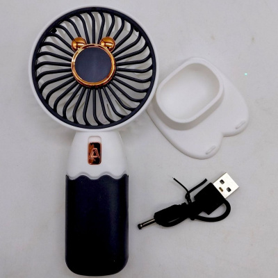 Вентилятор  акумулятор: 3.7 V, USB, легкий корпус, низький шум, підставка, (СИНІЙ) MIC 210B