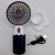 Вентилятор  акумулятор: 3.7 V, USB, легкий корпус, низький шум, підставка, (СИНІЙ) MIC 210B