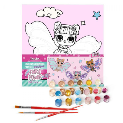 Картина за номерами з фарбами металік L.O.L. Surprise! O.M.G. Fairies Skystarling 40х40 см Ідейка KHO1092